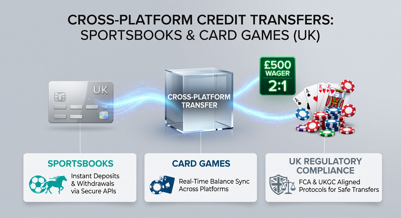 Screenshot example of a UK betting app showing balance transfer options between sportsbook and card game sections