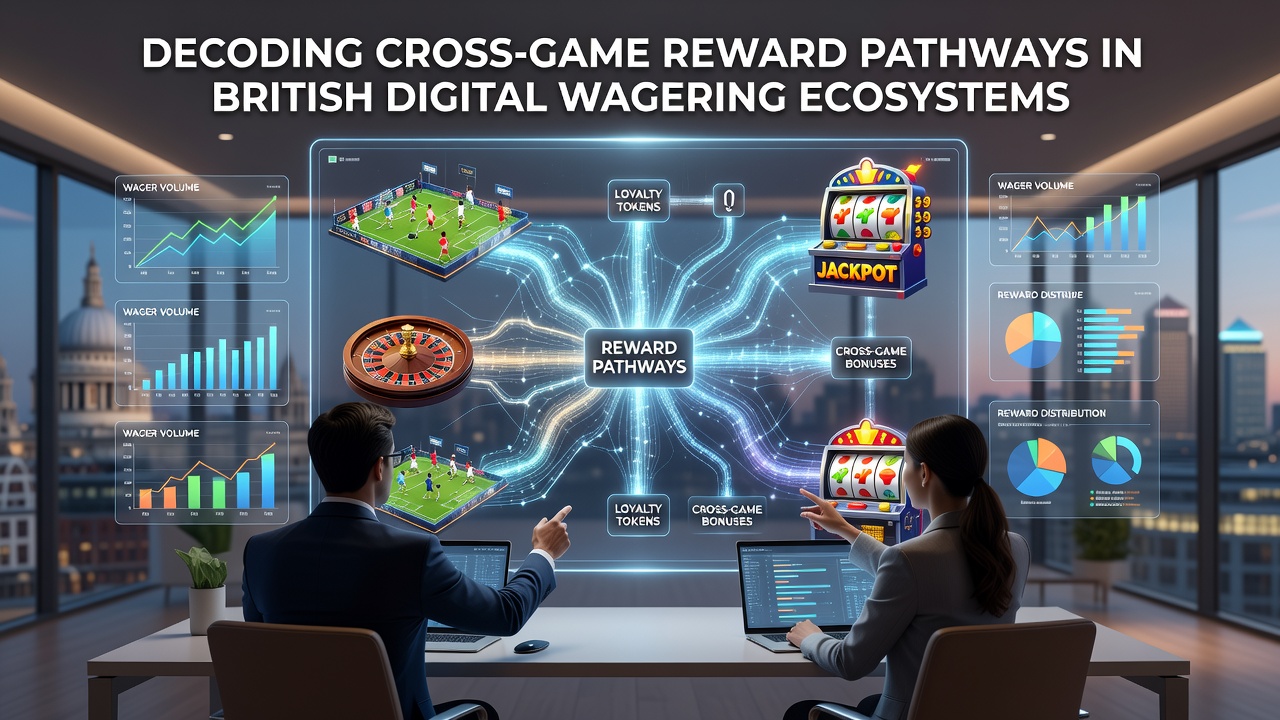 Diagram showing interconnected reward pathways between sports betting, casino games, and poker in UK platforms