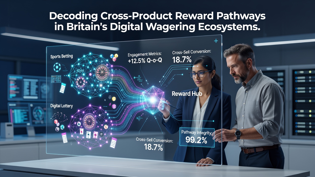 Diagram showing interconnected reward pathways across sports betting, casino games, and poker platforms in the UK digital wagering ecosystem