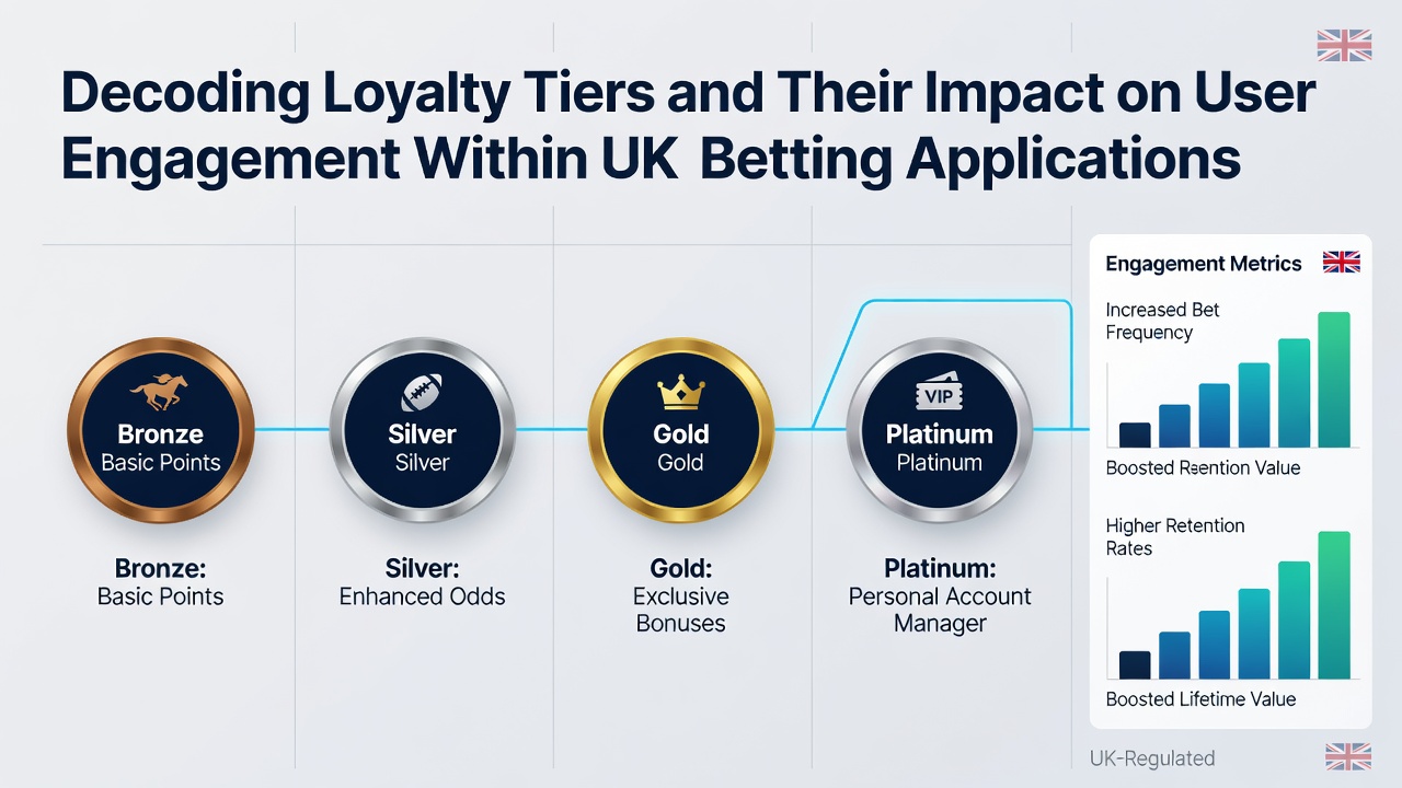 UK betting app interface displaying loyalty tier progression and rewards dashboard