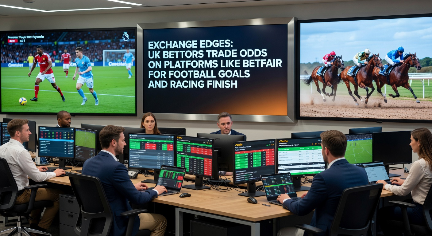 Close-up of a horse racing exchange ladder on Betfair, displaying traded odds for top finishers in a UK flat race, with volume bars indicating liquidity