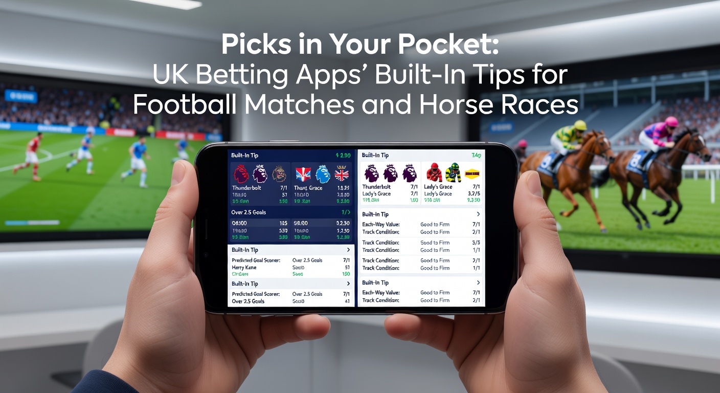 Close-up of horse racing tip card in a betting app, showing form analysis, odds, and expert verdict for an upcoming UK race meet