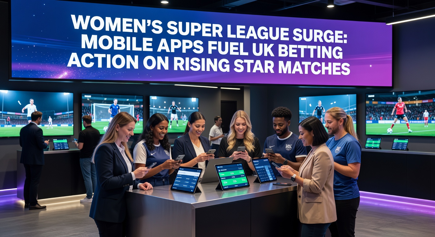 Close-up of a mobile betting app screen showing live Women's Super League odds, player stats, and in-play betting options